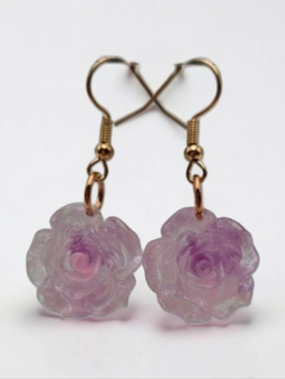 Handmade Elegant Purple Floral Earrings – Dainty Flower Drop Jewelry